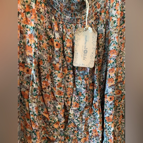 Natural Life NWT Flutter Sleeve Flowy Floral Dress XL - Picture 5 of 5